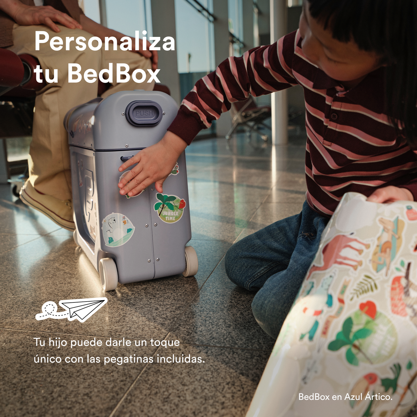 Maleta Infantil y Cama de Viaje JetKids™ BedBox™ - Rosa Coral | Stokke