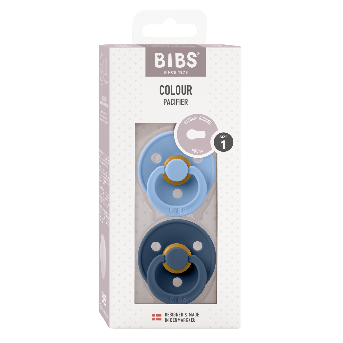 Pack de 2 Chupetes - Sky Blue & Steel Blue | BIBS