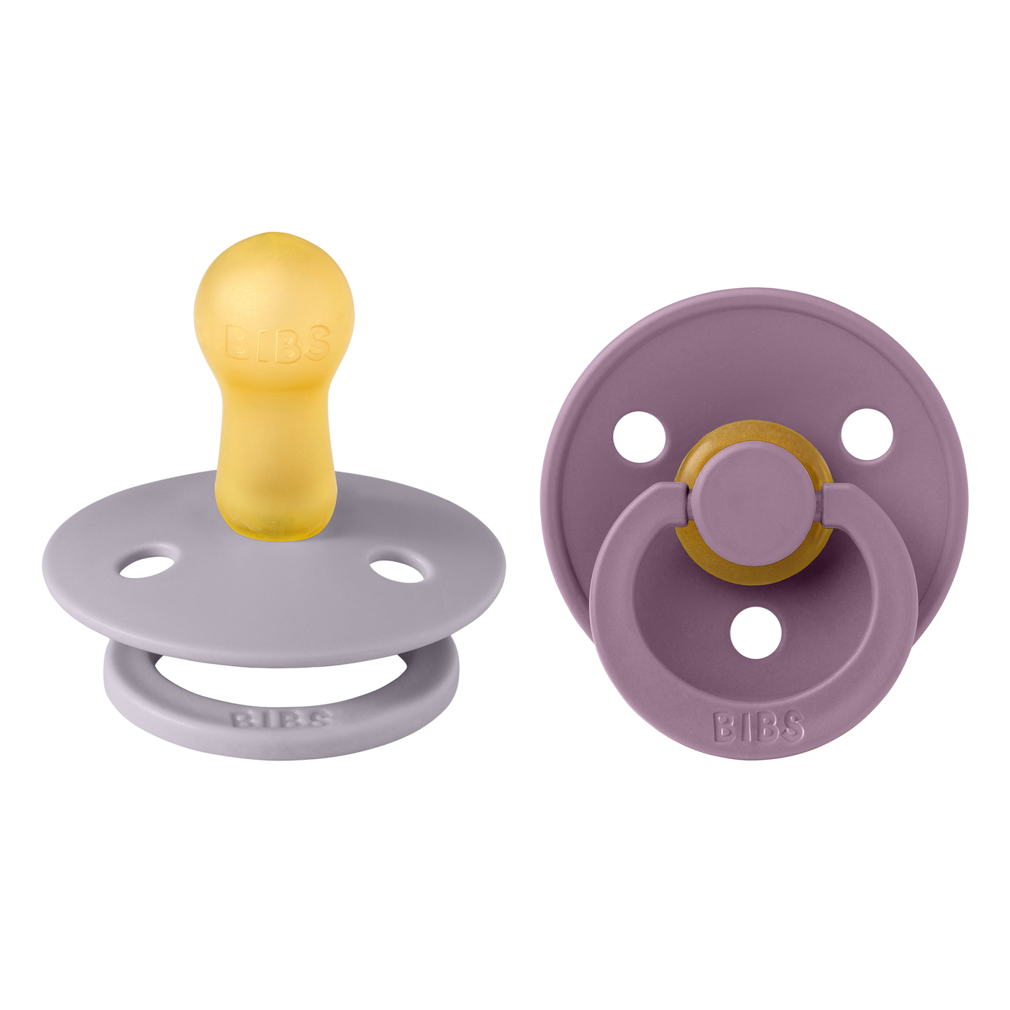 Pack de 2 Chupetes - Fossil Grey & Mauve | BIBS