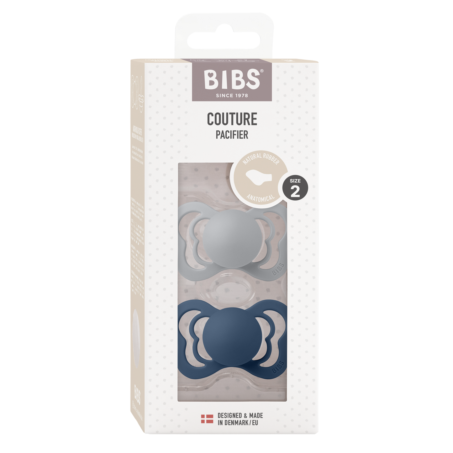 Pack de 2 Chupetes Couture - Cloud & Steel Blue | BIBS
