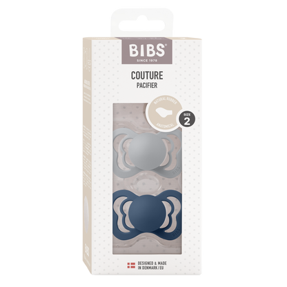 Pack de 2 Chupetes Couture - Cloud & Steel Blue | BIBS