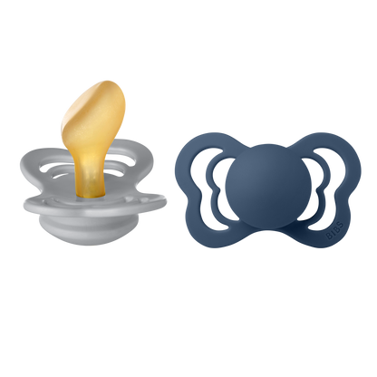 Pack de 2 Chupetes Couture - Cloud & Steel Blue | BIBS
