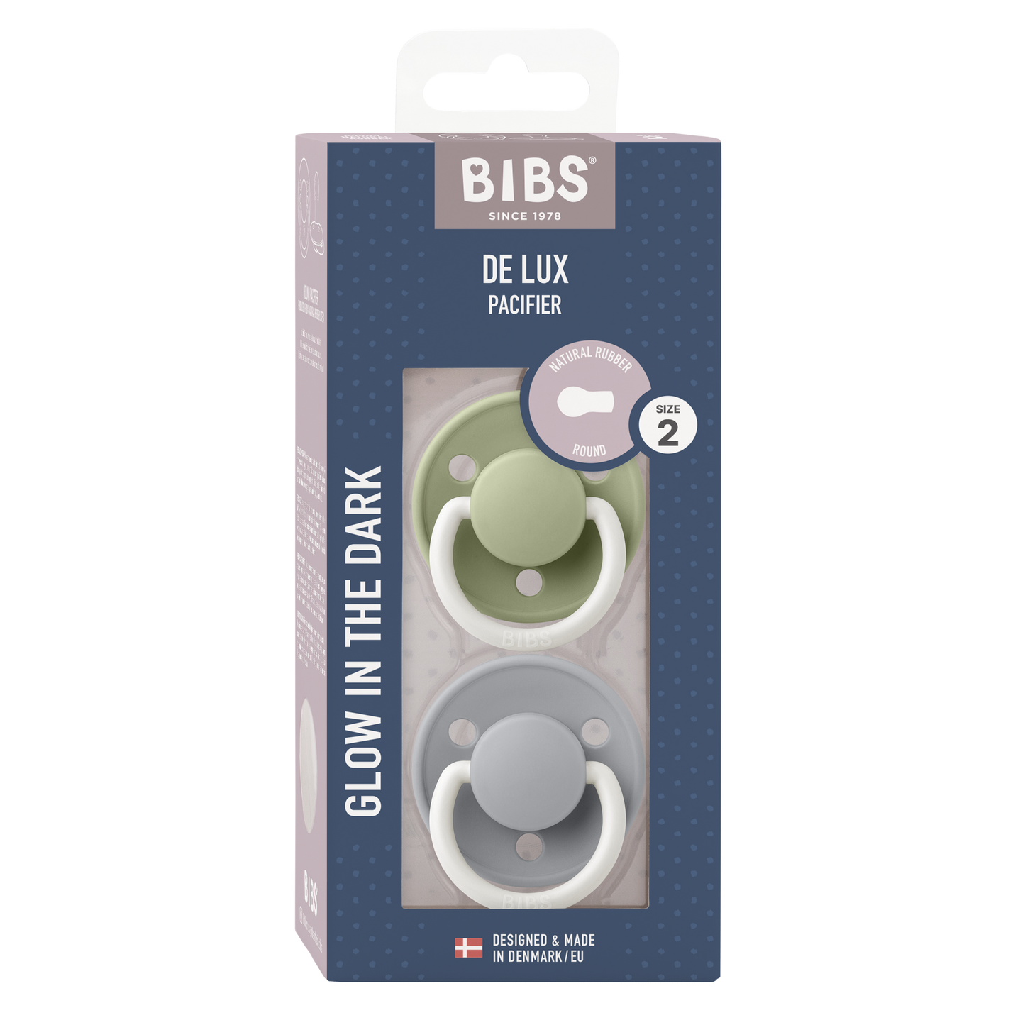 Pack de 2 Chupetes - Sage & Cloud Glow Night | BIBS