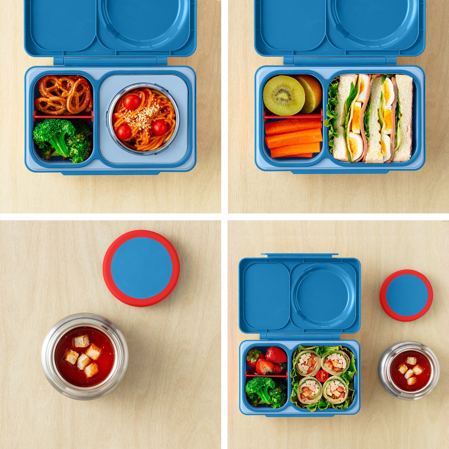 OmieBox® UP – Lonchera Térmica Infantil con Termo Integrado - Cosmic Blue