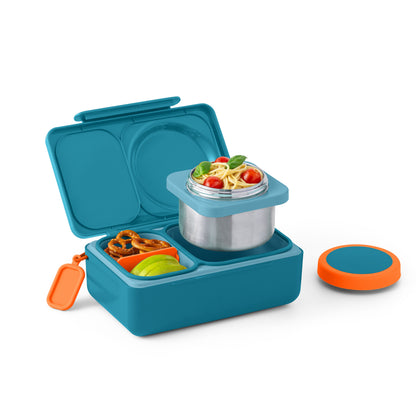 OmieBox® UP – Lonchera Térmica Infantil con Termo Integrado - Teal Green