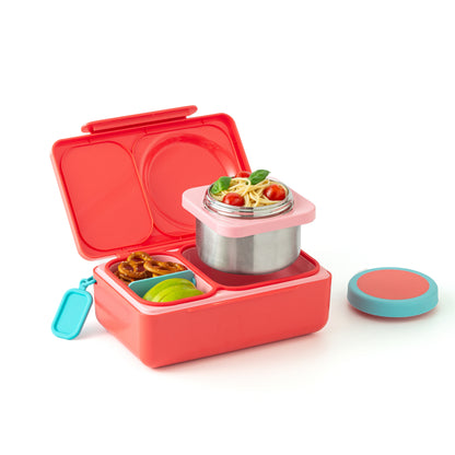 OmieBox® UP – Lonchera Térmica Infantil con Termo Integrado - Cherry Pink
