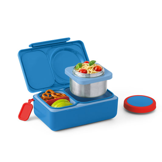 OmieBox® UP – Lonchera Térmica Infantil con Termo Integrado - Cosmic Blue