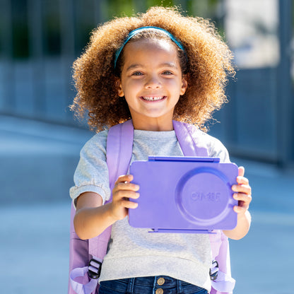OmieBox® UP – Lonchera Térmica Infantil con Termo Integrado - Galaxy Purple