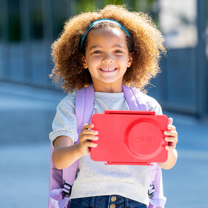 OmieBox® UP – Lonchera Térmica Infantil con Termo Integrado - Cherry Pink