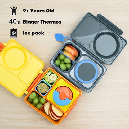 OmieBox® UP – Lonchera Térmica Infantil con Termo Integrado - Graphite