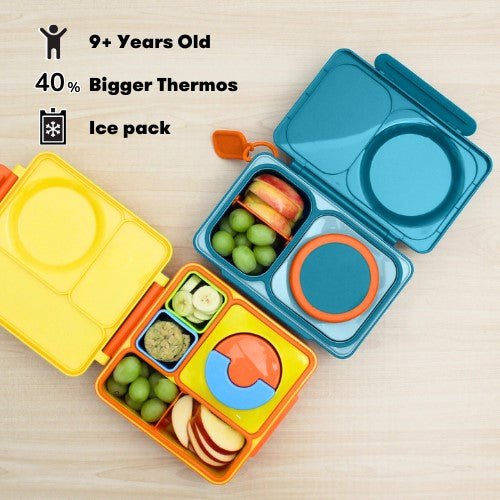 OmieBox® UP – Lonchera Térmica Infantil con Termo Integrado - Teal Green