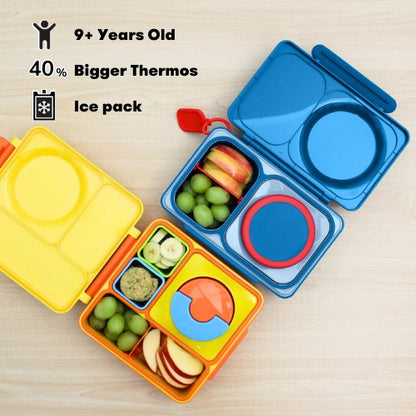 OmieBox® UP – Lonchera Térmica Infantil con Termo Integrado - Cosmic Blue