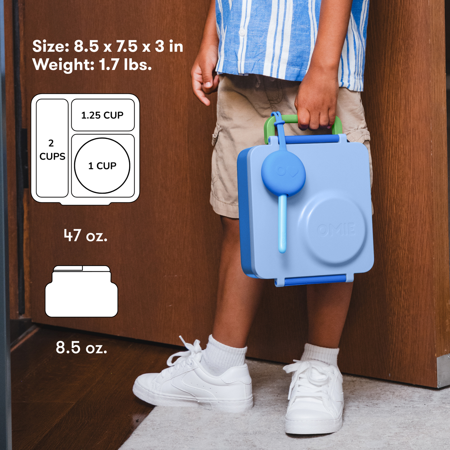 OmieBox® – Lonchera Térmica Infantil con Termo Integrado - Sea Blue | Omie