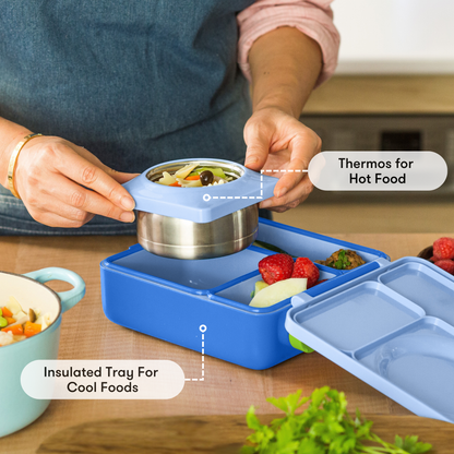 OmieBox® – Lonchera Térmica Infantil con Termo Integrado - Sea Blue | Omie