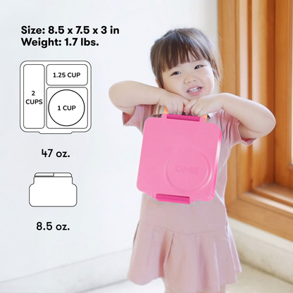 OmieBox® – Lonchera Térmica Infantil con Termo Integrado - Pixie Pink | Omie