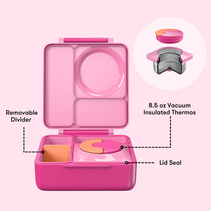 OmieBox® – Lonchera Térmica Infantil con Termo Integrado - Pixie Pink | Omie