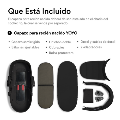 Moisés de Coche Ultracompacto Stokke® YOYO³ - Black | YOYO by Stokke
