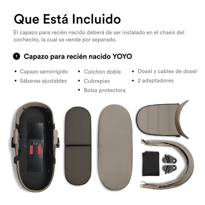 Moisés de Coche Ultracompacto Stokke® YOYO³ - Taupe | YOYO by Stokke
