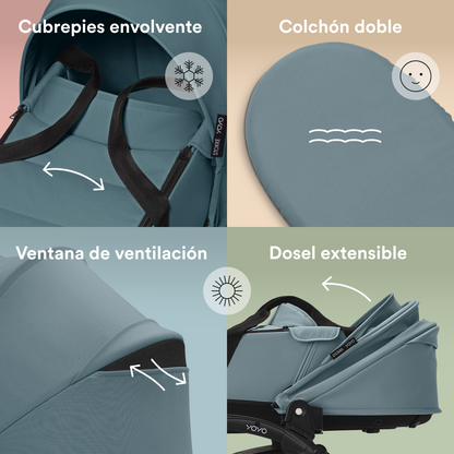 Moisés de Coche Ultracompacto Stokke® YOYO³ - Aqua | YOYO by Stokke
