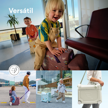 Maleta Infantil y Cama de Viaje JetKids™ BedBox™ - Rosa Coral | Stokke