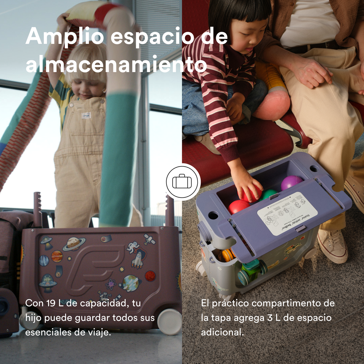 Maleta Infantil y Cama de Viaje JetKids™ BedBox™ - Verde Marino | Stokke