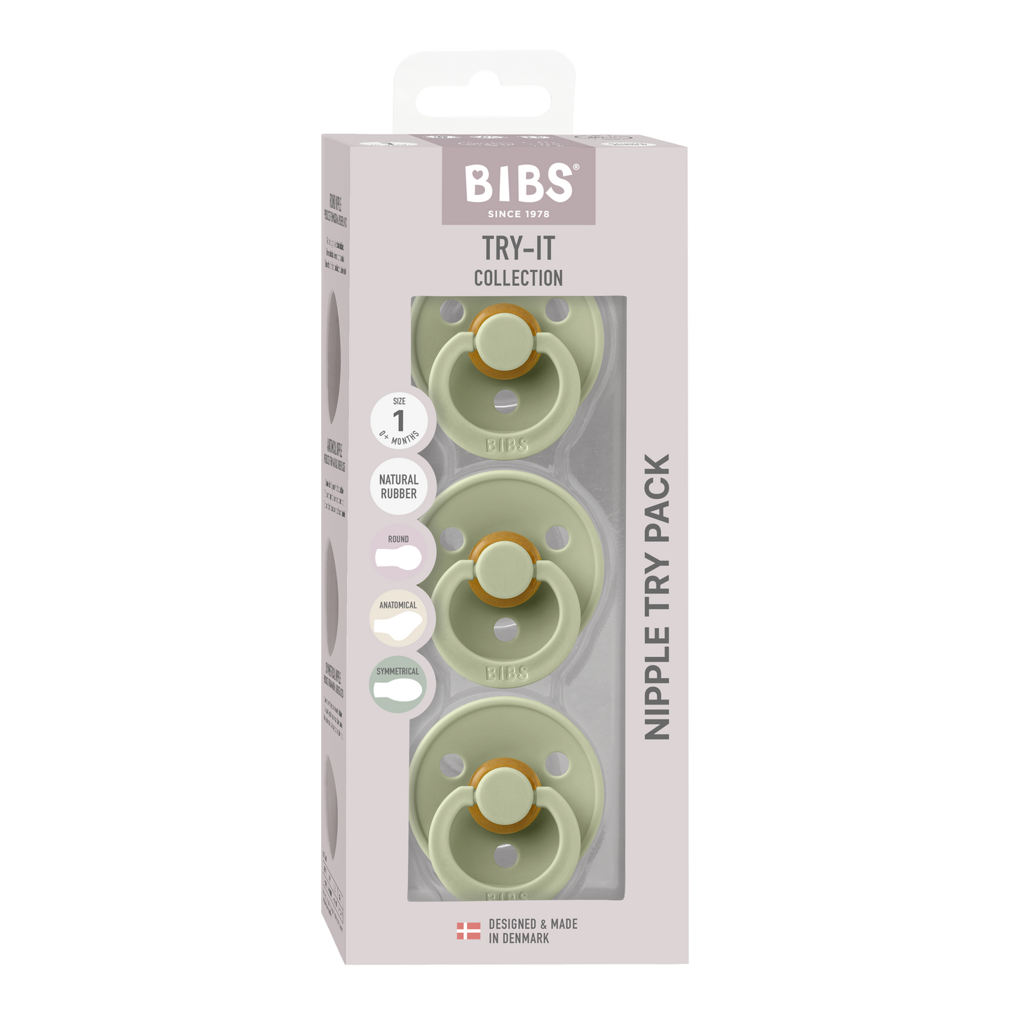 Pack de 3 Chupetes - Sage | BIBS