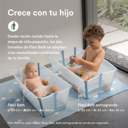 Pack Tina Plegable Flexi Bath® con Soporte para Recién Nacido - Beige Arena | Stokke