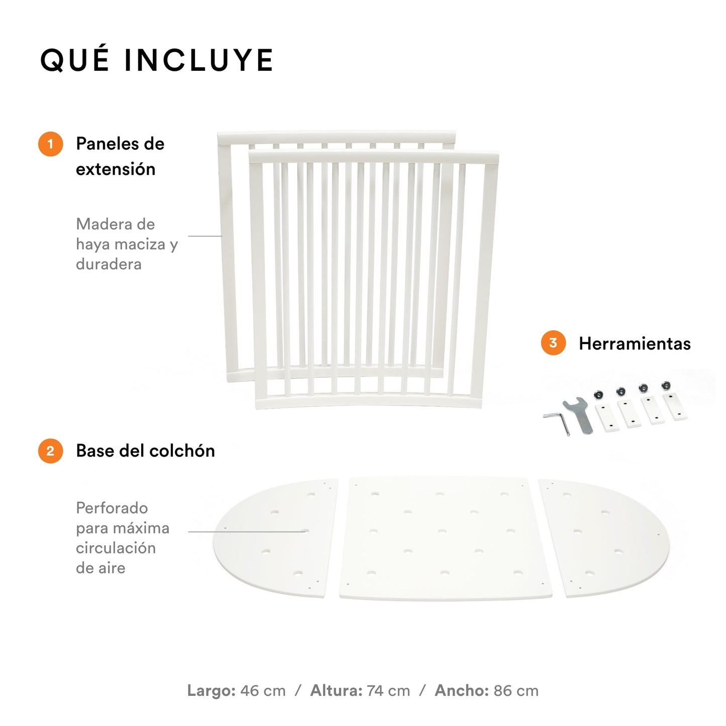 Kit de Extensión para Cuna Sleepi™  (Versión 3) - Blanco | Stokke