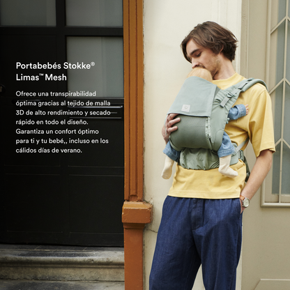 Portabebés Limas™ Mesh -  Verde Glaciar | Stokke