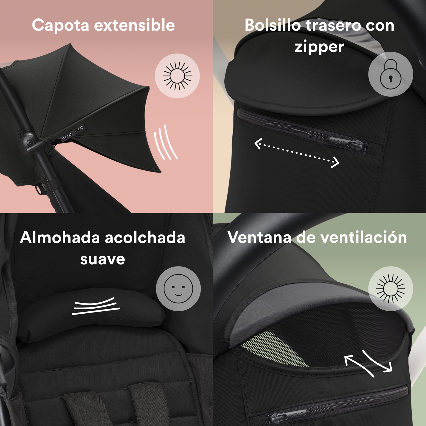 Asiento 6+ para Coche Ultracompacto Stokke® YOYO³ - Negroᵘˢ | YOYO by Stokke