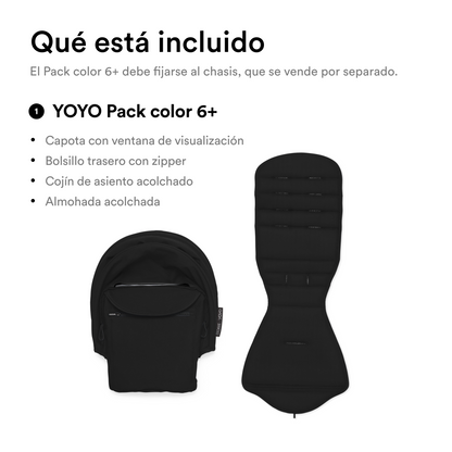 Asiento 6+ para Coche Ultracompacto Stokke® YOYO³ - Negroᵘˢ | YOYO by Stokke