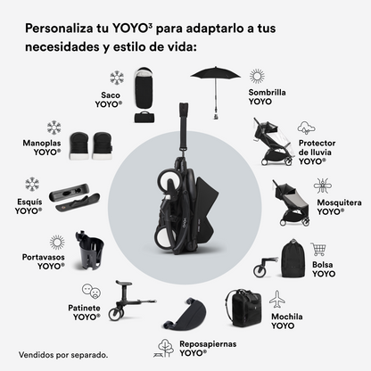 Asiento 6+ para Coche Ultracompacto Stokke® YOYO³ - Negroᵘˢ | YOYO by Stokke