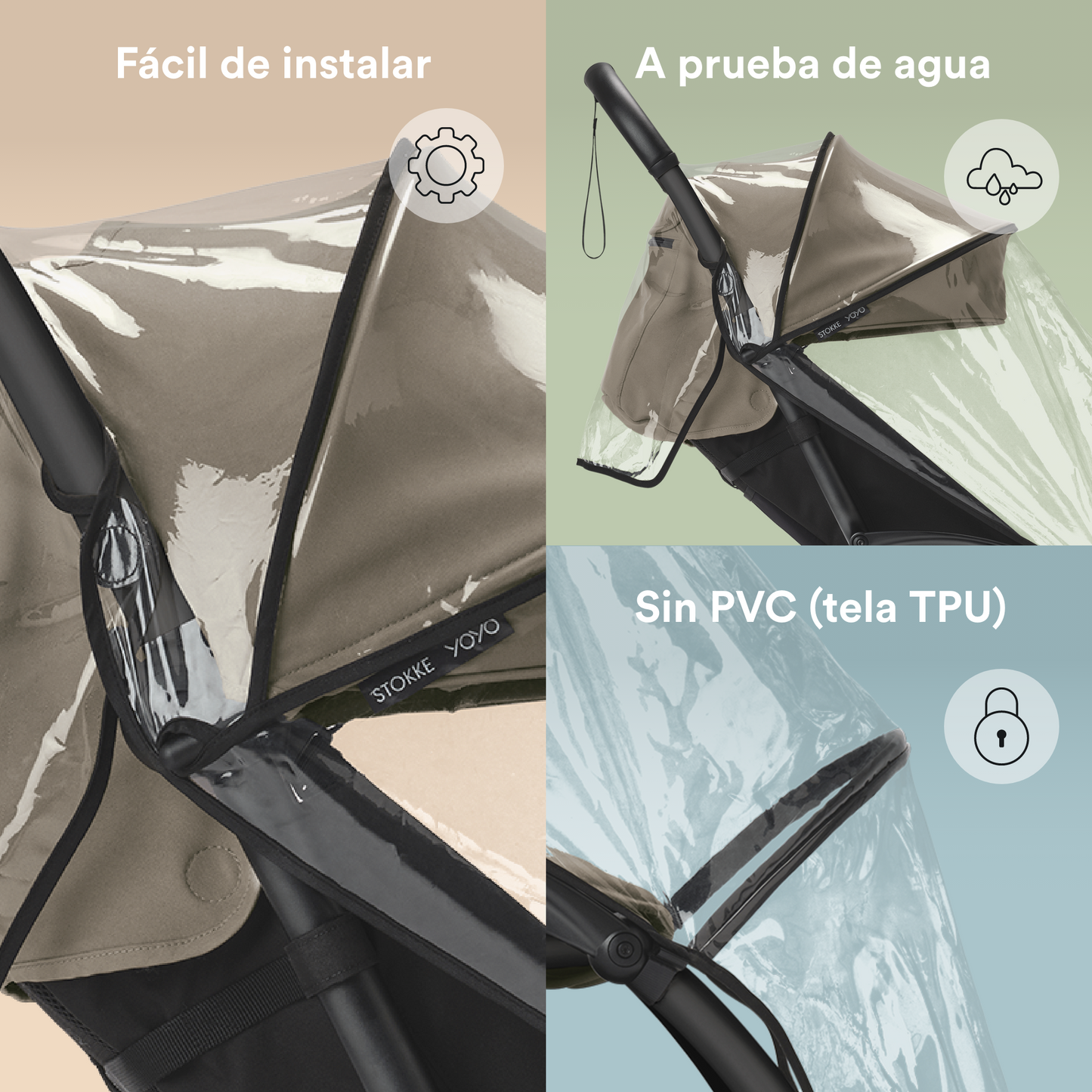 Protector Lluvia para Asiento 6+ para Coche Ultracompacto Stokke® YOYO³ | YOYO by Stokke