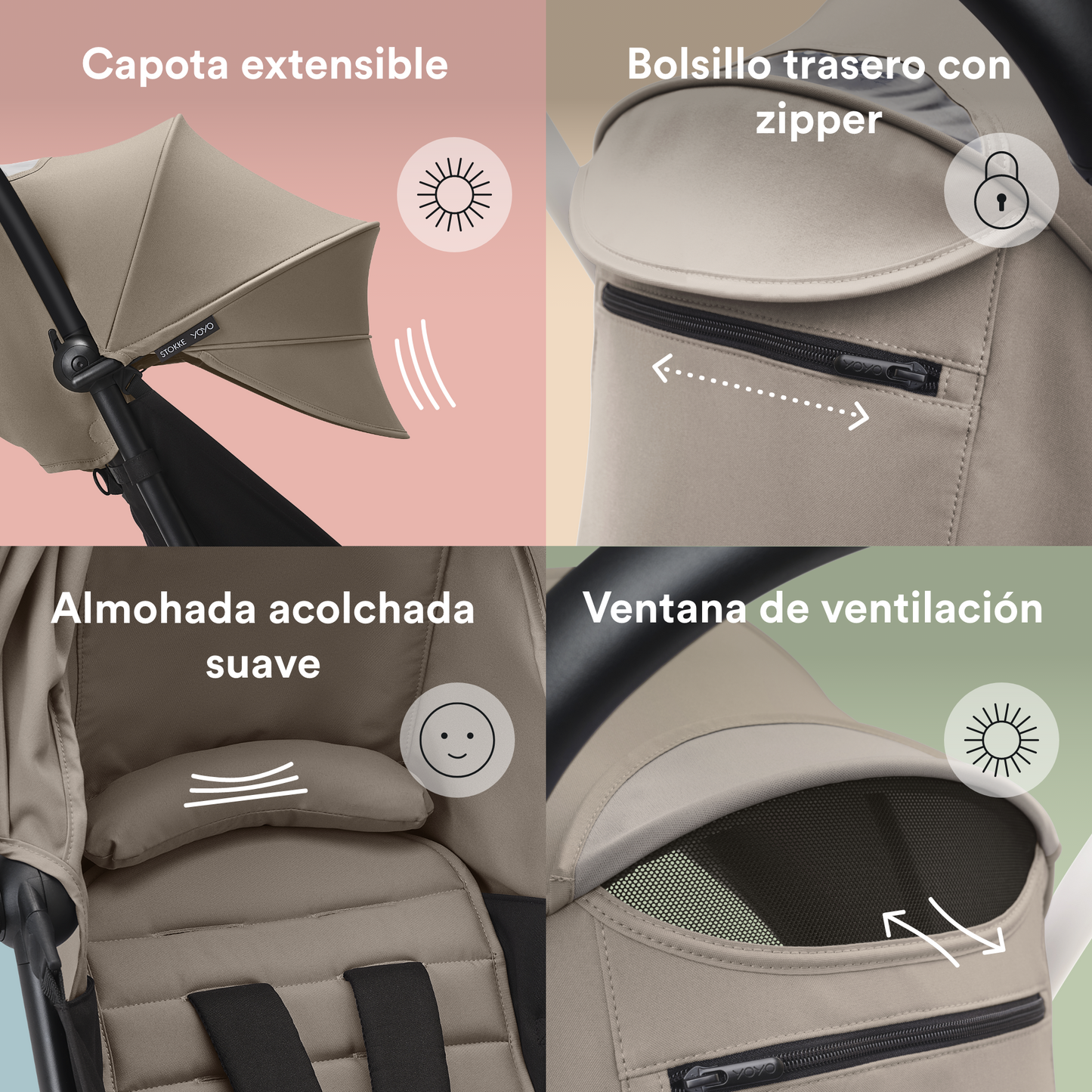 Asiento 6+ para Coche Ultracompacto Stokke® YOYO³ - Taupeᵘˢ | YOYO by Stokke