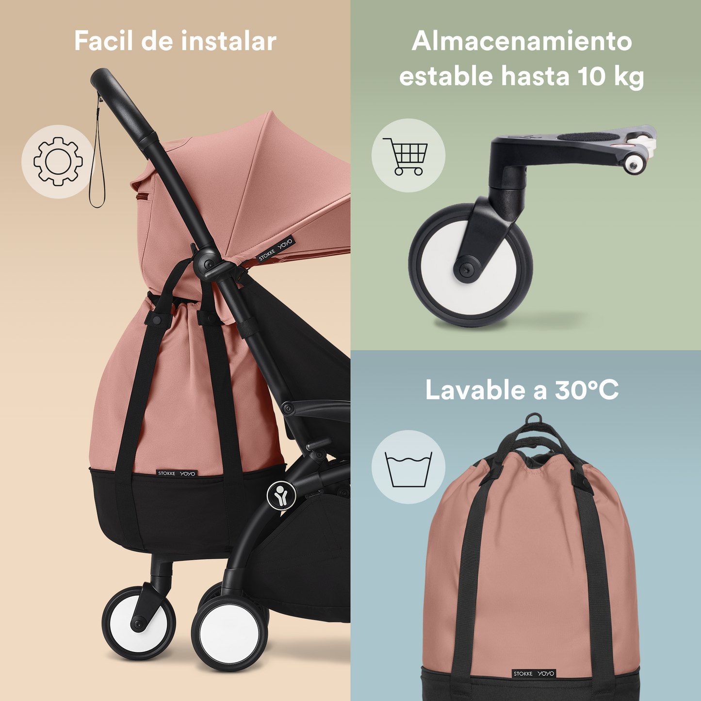 Bolso para Coche Ultracompacto Stokke® YOYO² - Ginger | YOYO