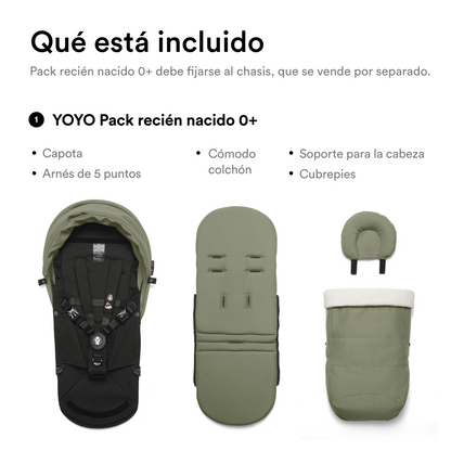 Pack Recién Nacido 0+ para Coche Ultracompacto Stokke® YOYO³ - Olive Green