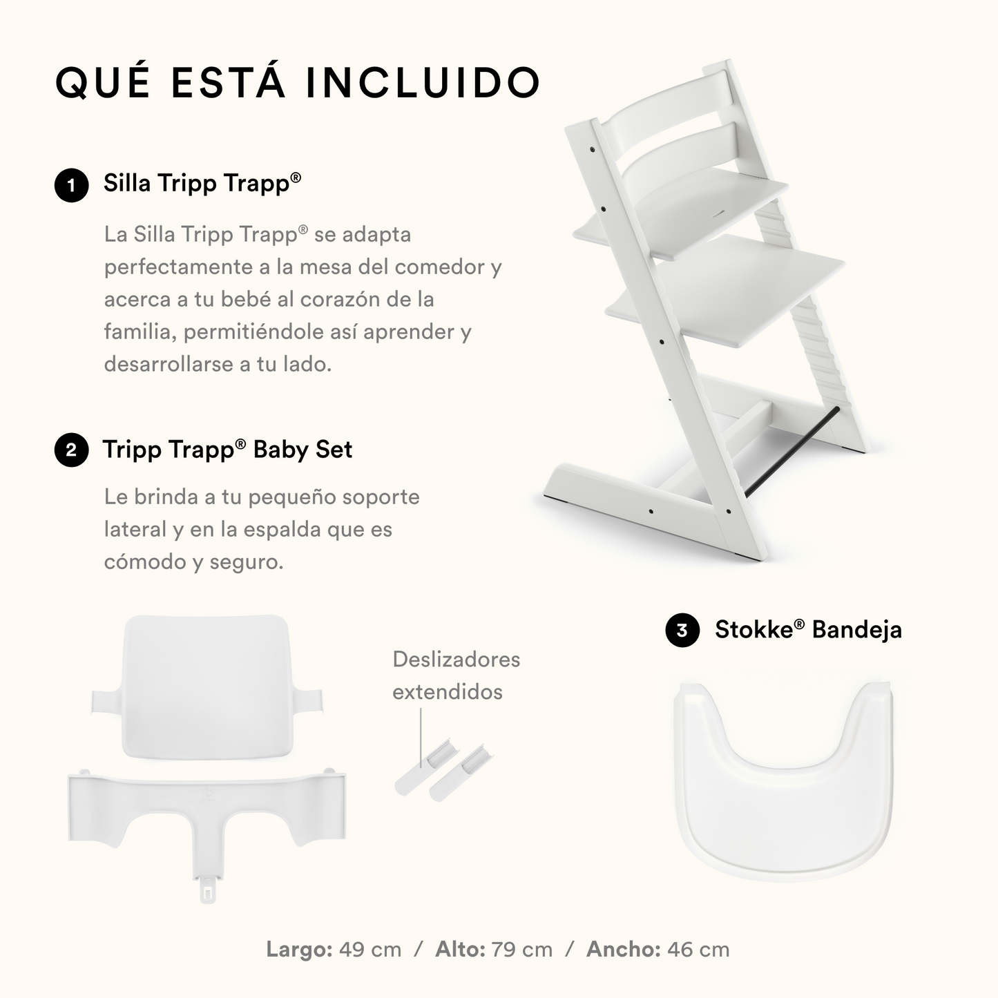Pack Silla Tripp Trapp® + Baby Set y Bandeja - Natural | Stokke