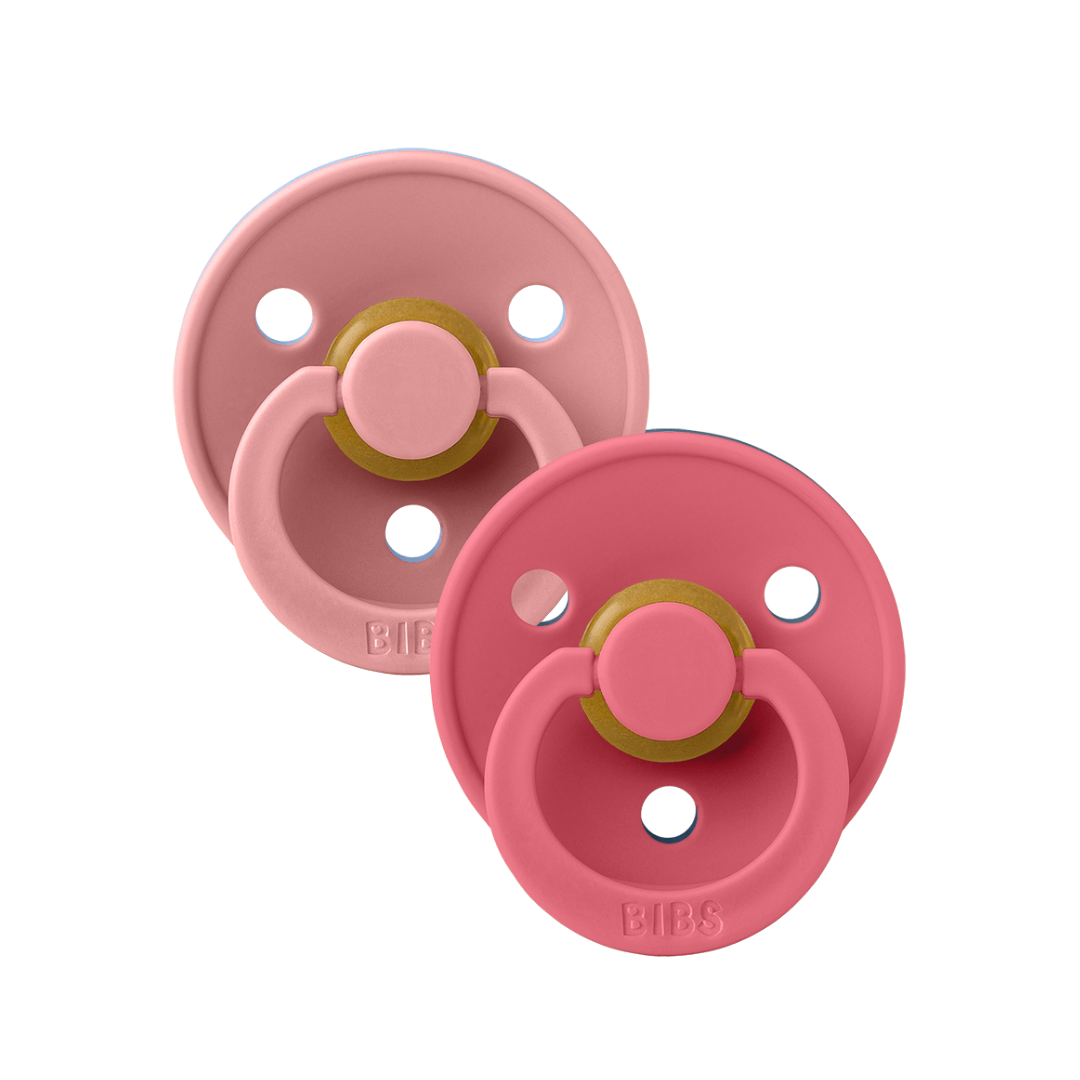 Pack de 2 Chupetes - Dusty Pink & Coral | BIBS