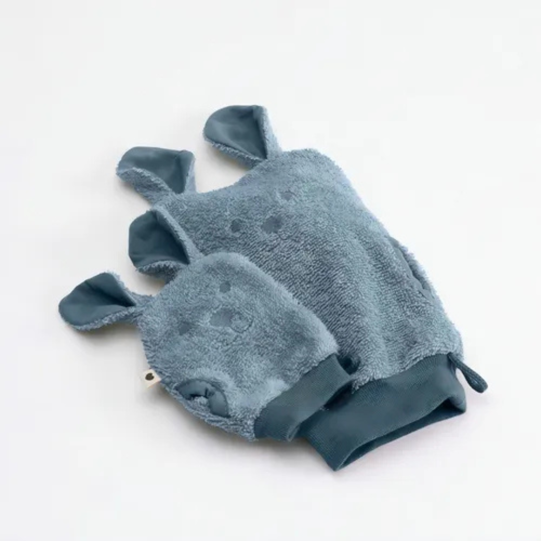 Pack 2 Mitones de Baño Algodón Orgánico - Petrol | BIBS