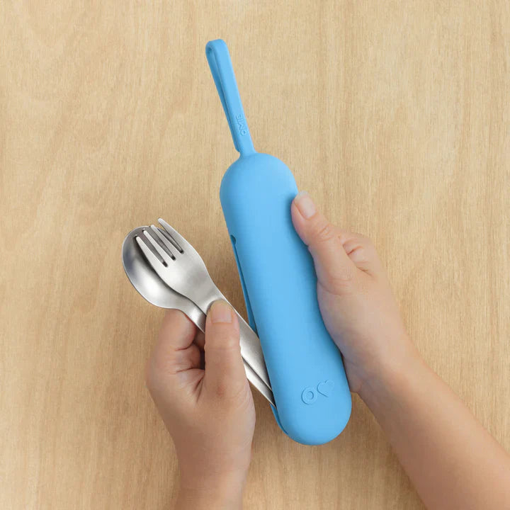OmieBox UP Pod & Utensil - Set Porta Utensilios con Cubiertos para OmieBox UP® - Azure | Omie