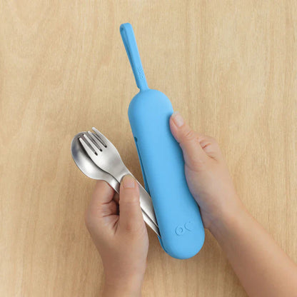 OmieBox UP Pod & Utensil - Set Porta Utensilios con Cubiertos para OmieBox UP® - Azure | Omie