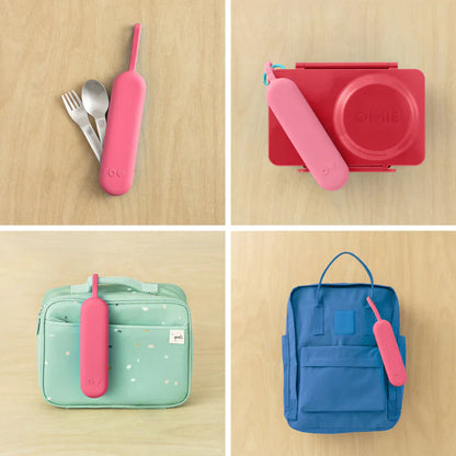 OmieBox UP Pod & Utensil - Set Porta Utensilios con Cubiertos para OmieBox UP® - Blush | Omie