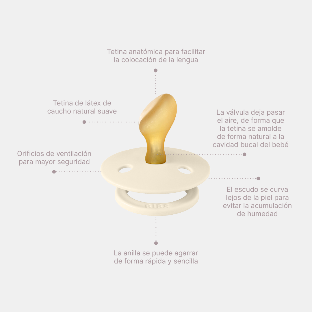 Pack de 2 Chupetes - Ivory & Blush | BIBS
