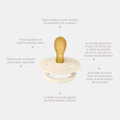 Pack de 2 Chupetes - Ivory & Blush | BIBS