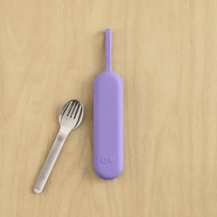 OmieBox UP Pod & Utensil - Set Porta Utensilios con Cubiertos para OmieBox UP® - Violet | Omie