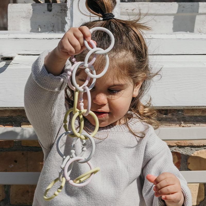 Pack de 12 Anillos Desmontables - Blush, Peach & Dusky Lilac | BIBS