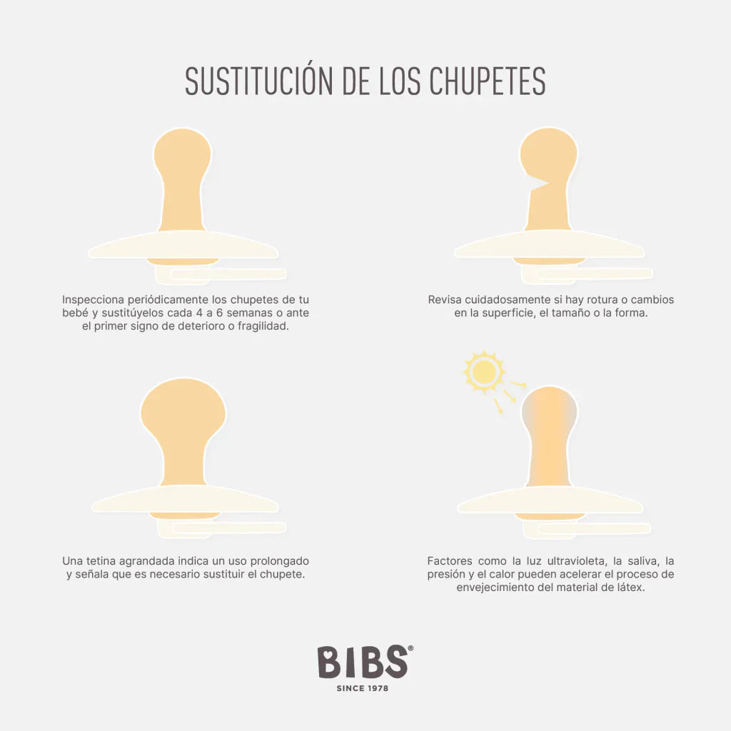 Pack de 2 Chupetes - Ivory & Blush | BIBS