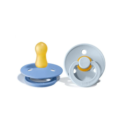 Pack de 2 Chupetes de Caucho Natural  - Sky Blue & Baby Blue | BIBS