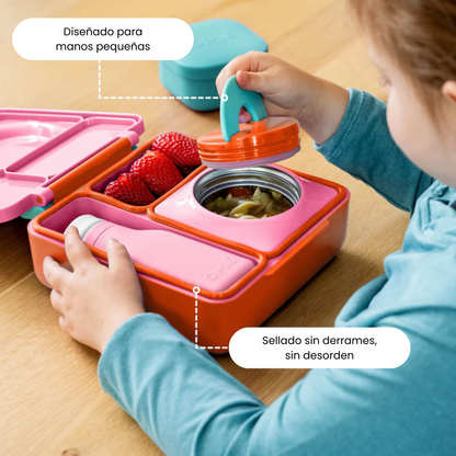 OmieBox® – Lonchera Térmica Infantil con Termo Integrado -  Pink Berry | Omie