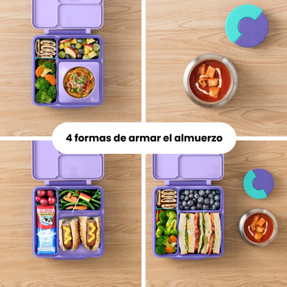 OmieBox® – Lonchera Térmica Infantil con Termo Integrado - Purple Plum | Omie